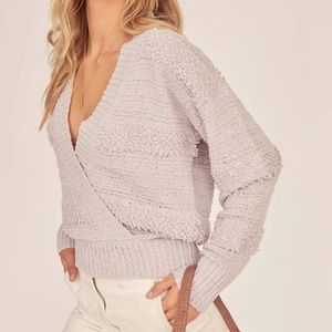 ASTR Madeline Wrap Front Swearer Lilac NWT